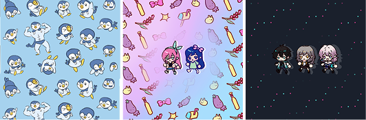 microfiber cloths: p345, piplup, omori, hsr